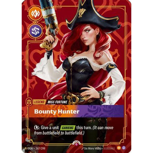 Miss Fortune - Bounty Hunter (Metal) (267/298) [Riftbound Organized Play Promotional Cards] Foil