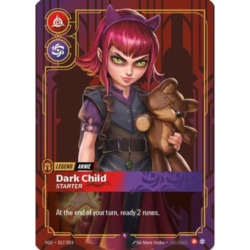 Annie - Dark Child (Metal) (017/024) [Riftbound Organized Play Promotional Cards] Foil