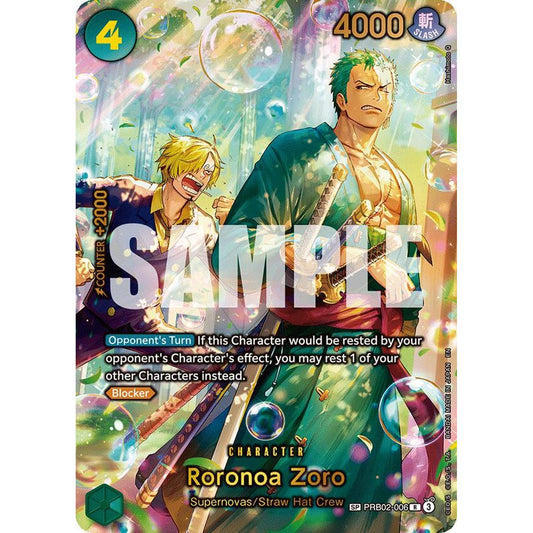 Roronoa Zoro - PRB02-006 (SP) (PRB02-006) [The Azure Sea's Seven]  Foil