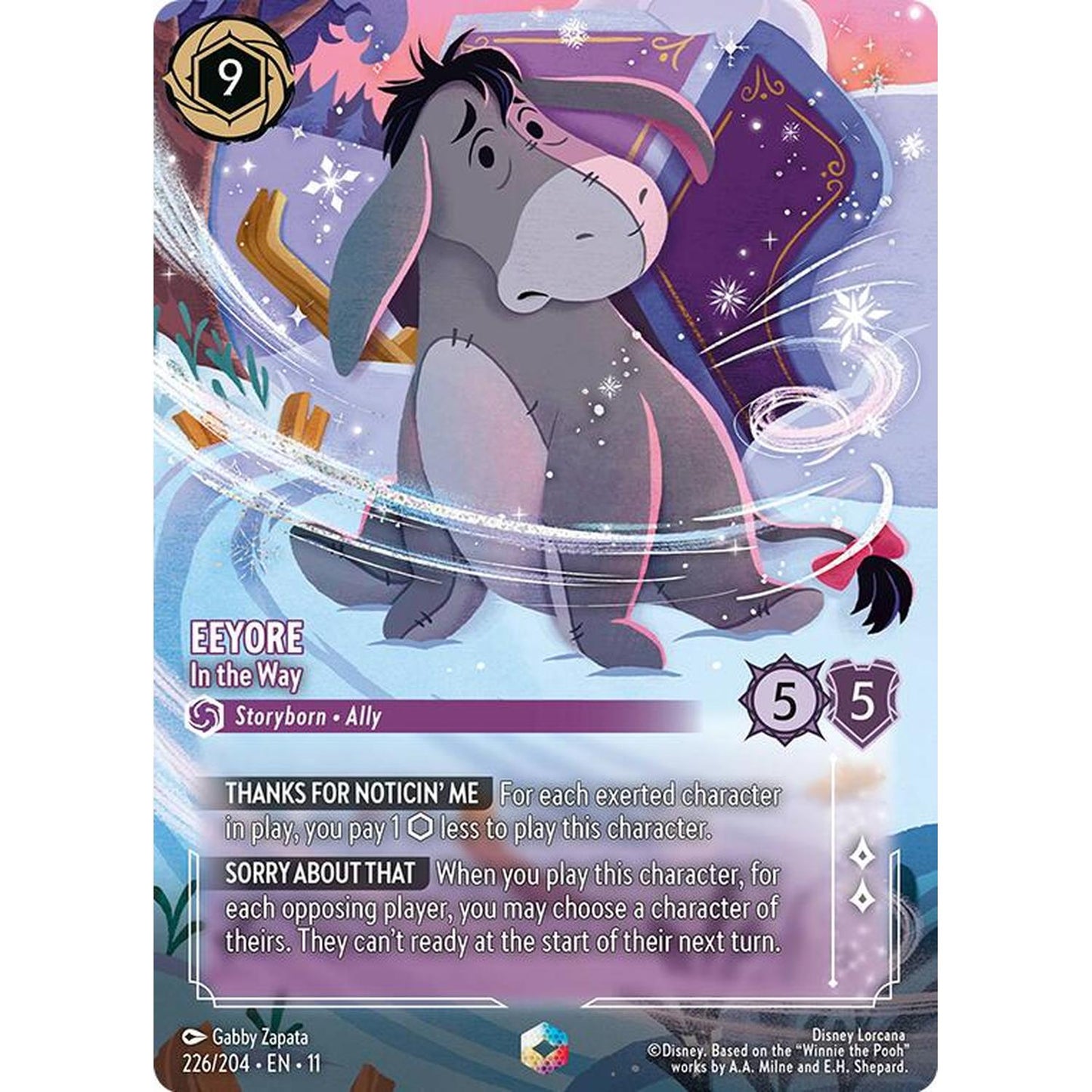 Eeyore - In the Way (Enchanted) (226/204) [Winterspell] Holofoil