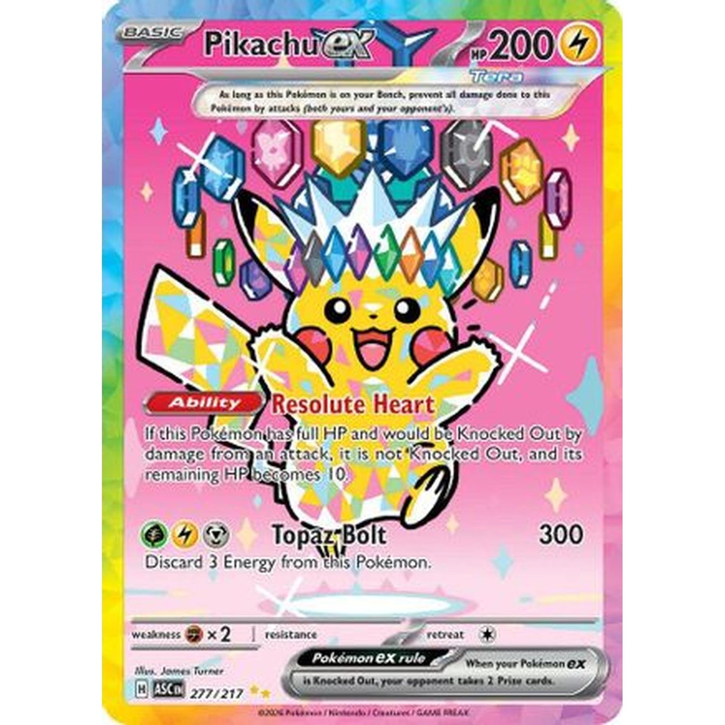 Pikachu ex 277/217 [ME Ascended Heroes]  - Holofoil