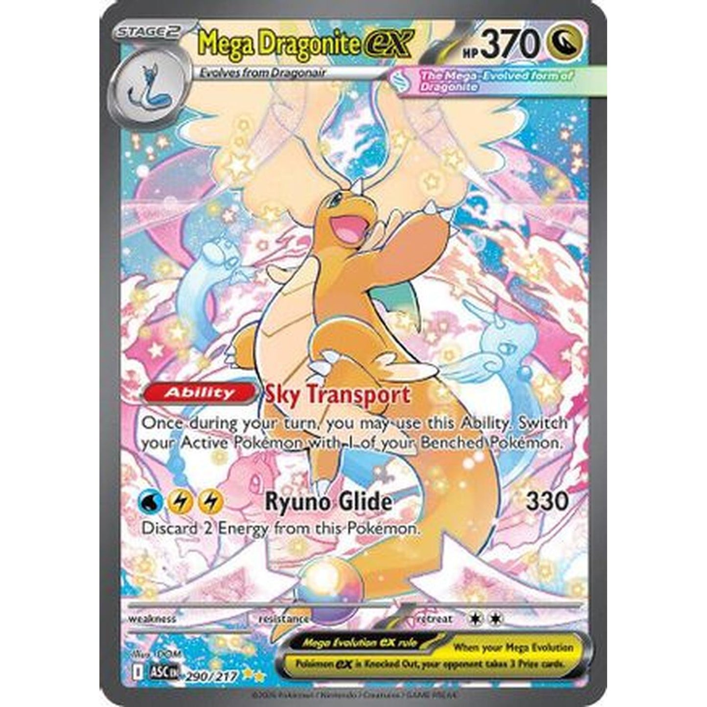 Mega Dragonite ex 290/217 [ME Ascended Heroes]  - Holofoil