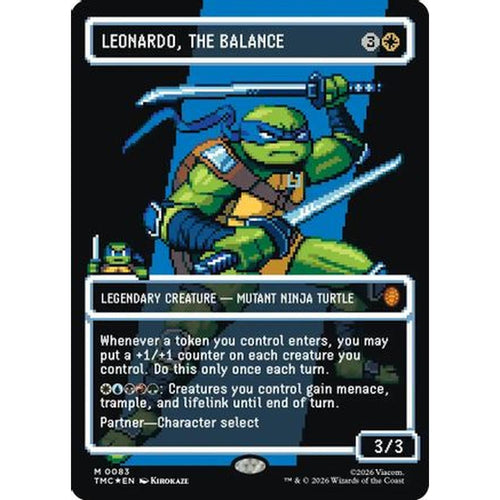 Leonardo, the Balance (0083) (Borderless) (Surge Foil) [Commander: Teenage Mutant Ninja Turtles] Foil