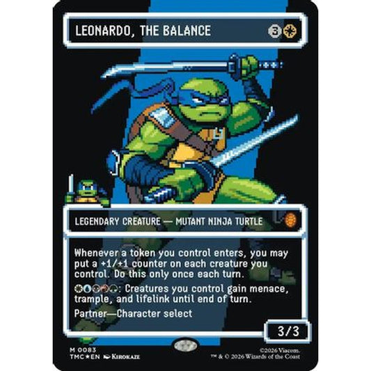 Leonardo, the Balance (0083) (Borderless) (Surge Foil) [Commander: Teenage Mutant Ninja Turtles] Foil