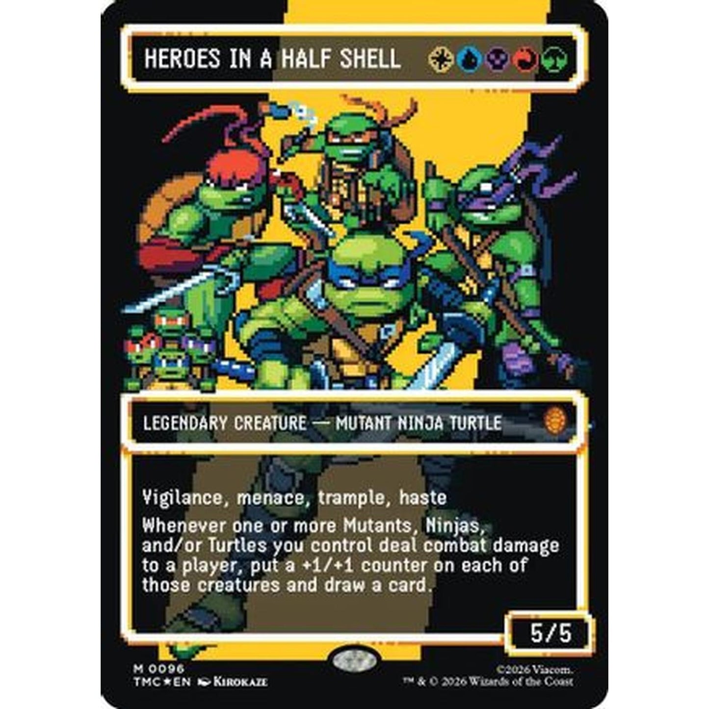 Heroes in a Half Shell (0096) (Borderless) (Surge Foil) [Commander: Teenage Mutant Ninja Turtles] Foil