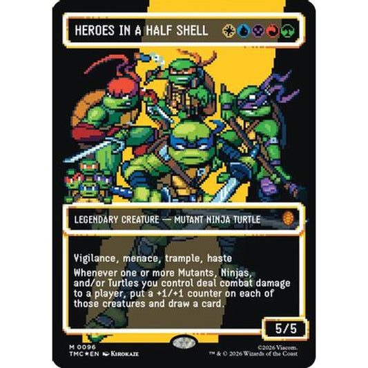 Heroes in a Half Shell (0096) (Borderless) (Surge Foil) [Commander: Teenage Mutant Ninja Turtles] Foil