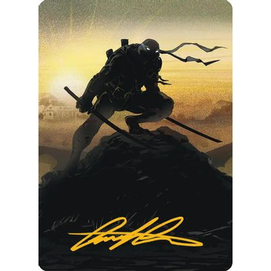 Leonardo, Sewer Samurai Art Card (20/54) (Gold-Stamped Signature) [Art Series: Teenage Mutant Ninja Turtles]