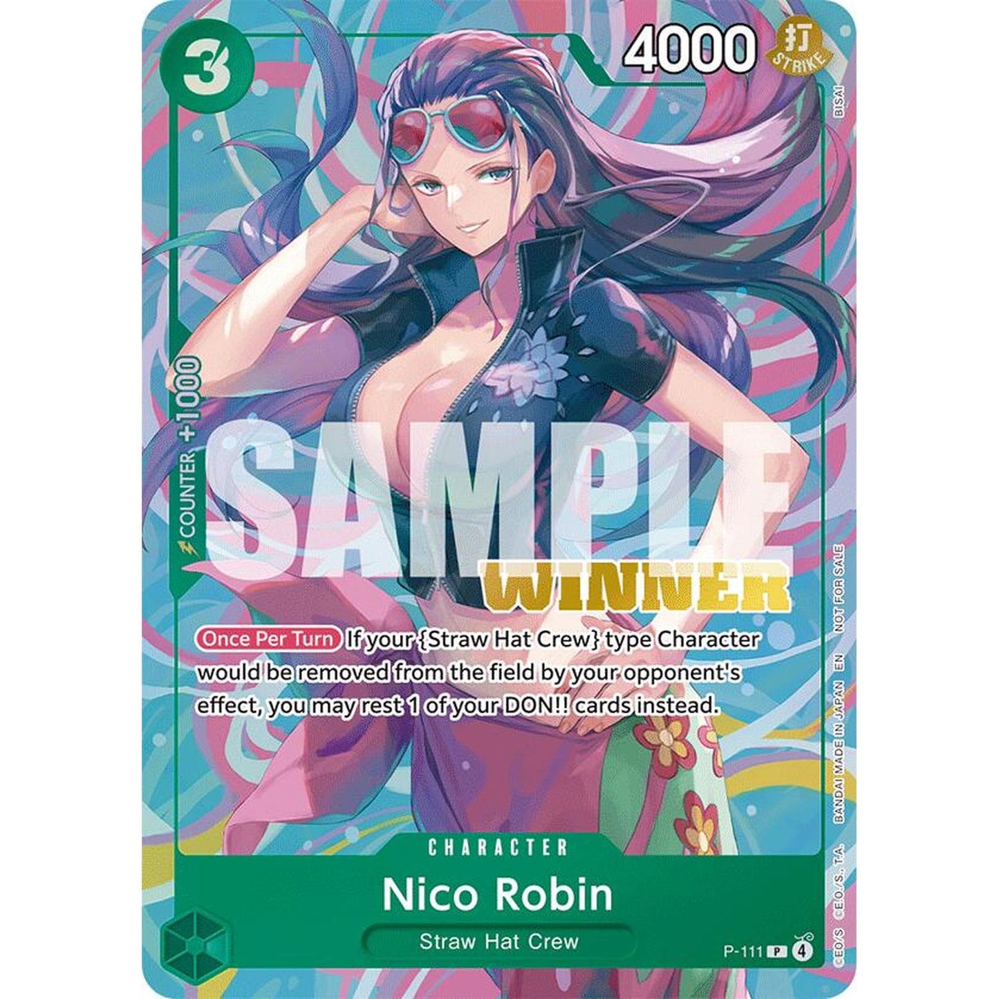 Nico Robin (Heroines Battle Winner Pack) (P-111) [One Piece Promotion Cards]  Foil