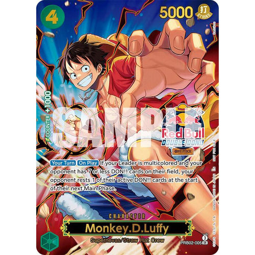 Monkey.D.Luffy (Red Bull Double Don!!) (Winner) (Textured) (PRB02-005) [One Piece Promotion Cards]  Foil