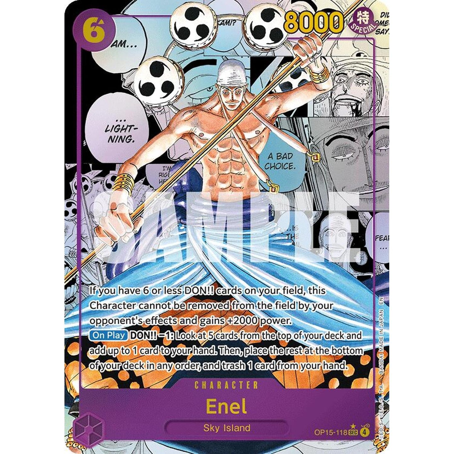 Enel (OP15-118) (Manga) (OP15-118) [Adventure on Kami's Island]  Foil