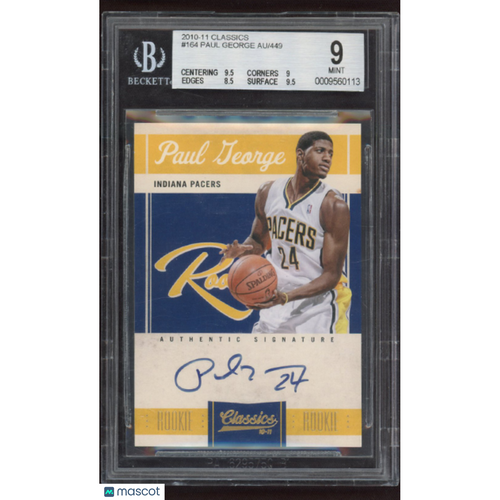 2010 Classics 449 Paul George #164 BGS 9