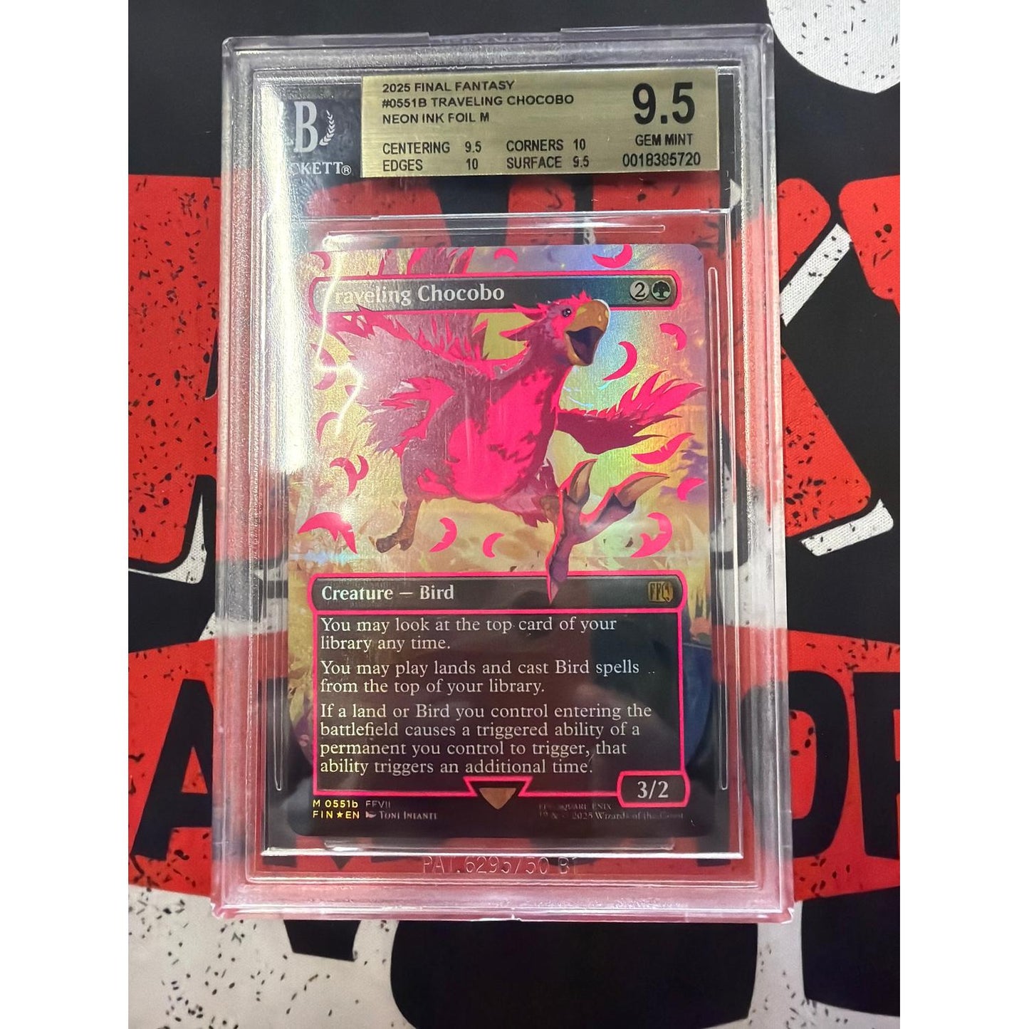 Traveling Chocobo (Borderless) (Neon Ink Pink) [FINAL FANTASY] Foil