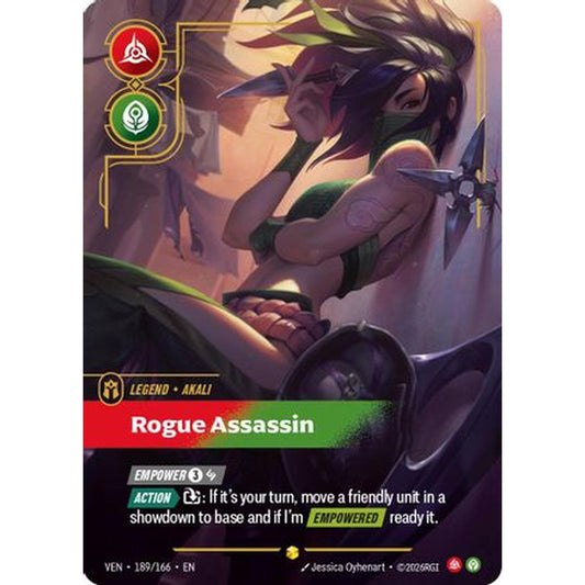 Akali - Rogue Assassin (Overnumbered) (189/166) [Vendetta] Foil