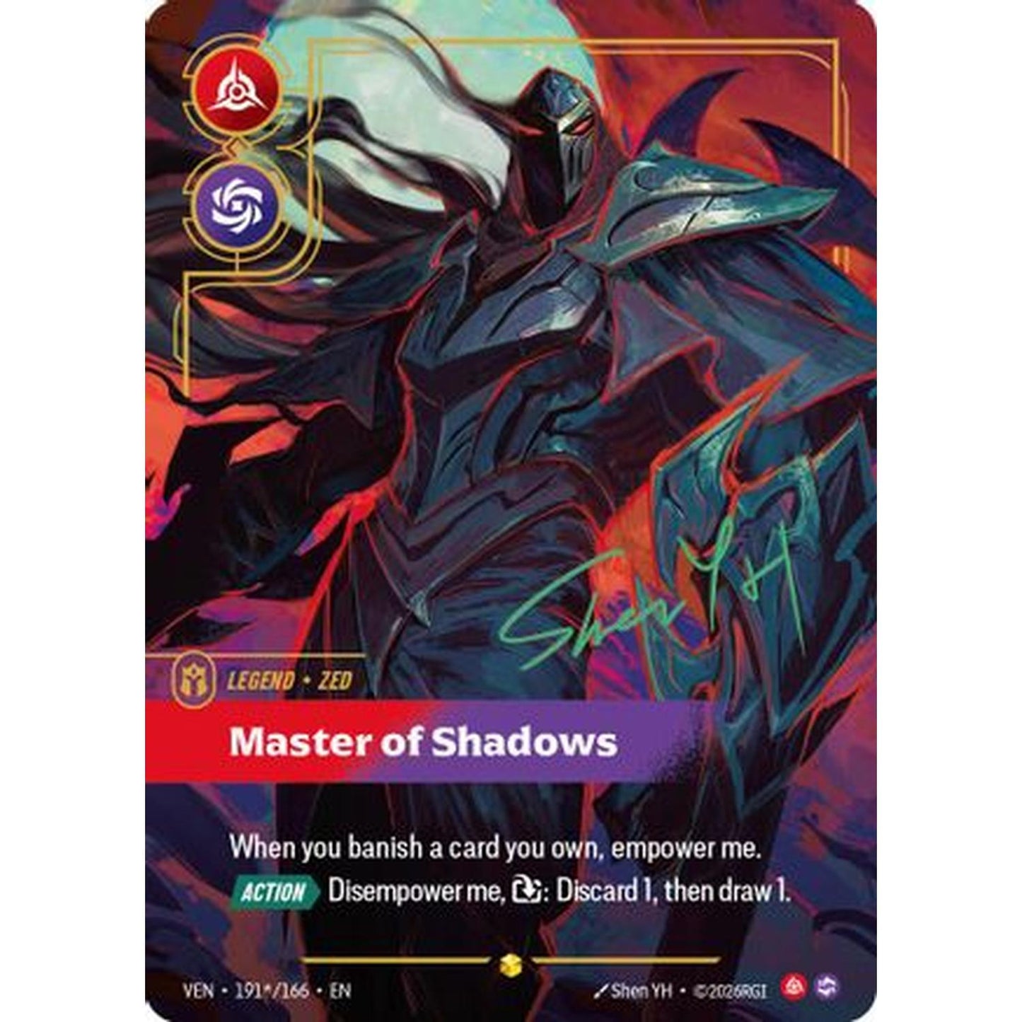 Zed - Master of Shadows (Signature) (191*/166) [Vendetta] Foil