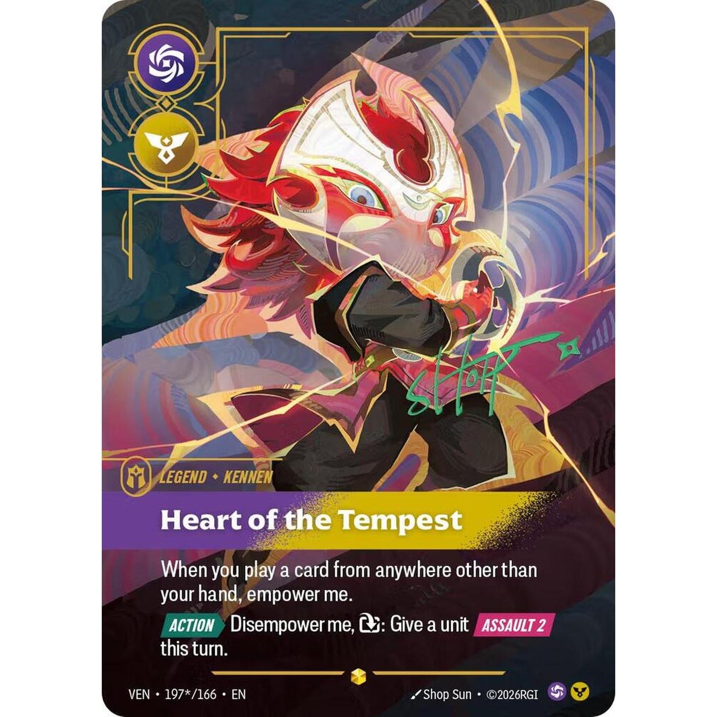 Kennen - Heart of the Tempest (Signature) (197*/166) [Vendetta] Foil