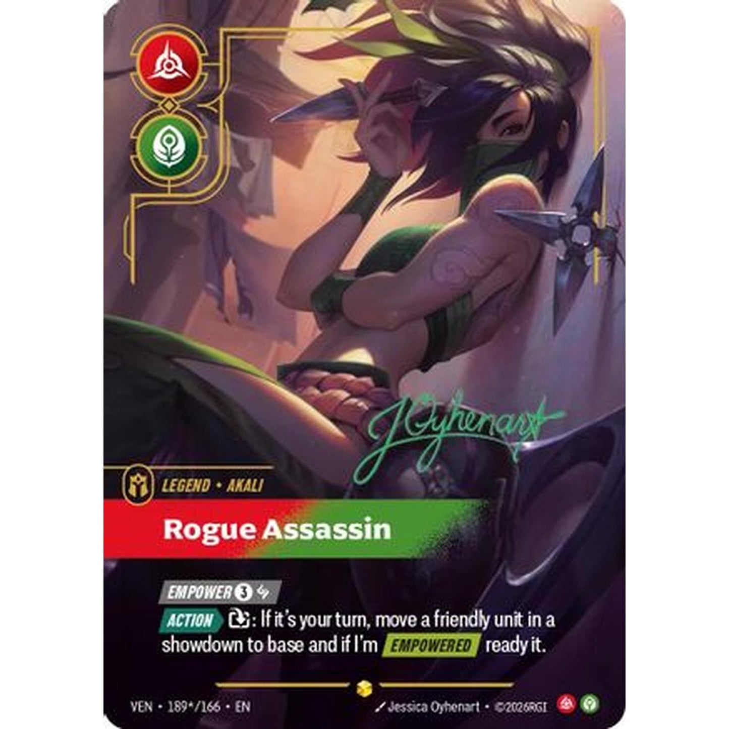 Akali - Rogue Assassin (Signature) (189*/166) [Vendetta] Foil