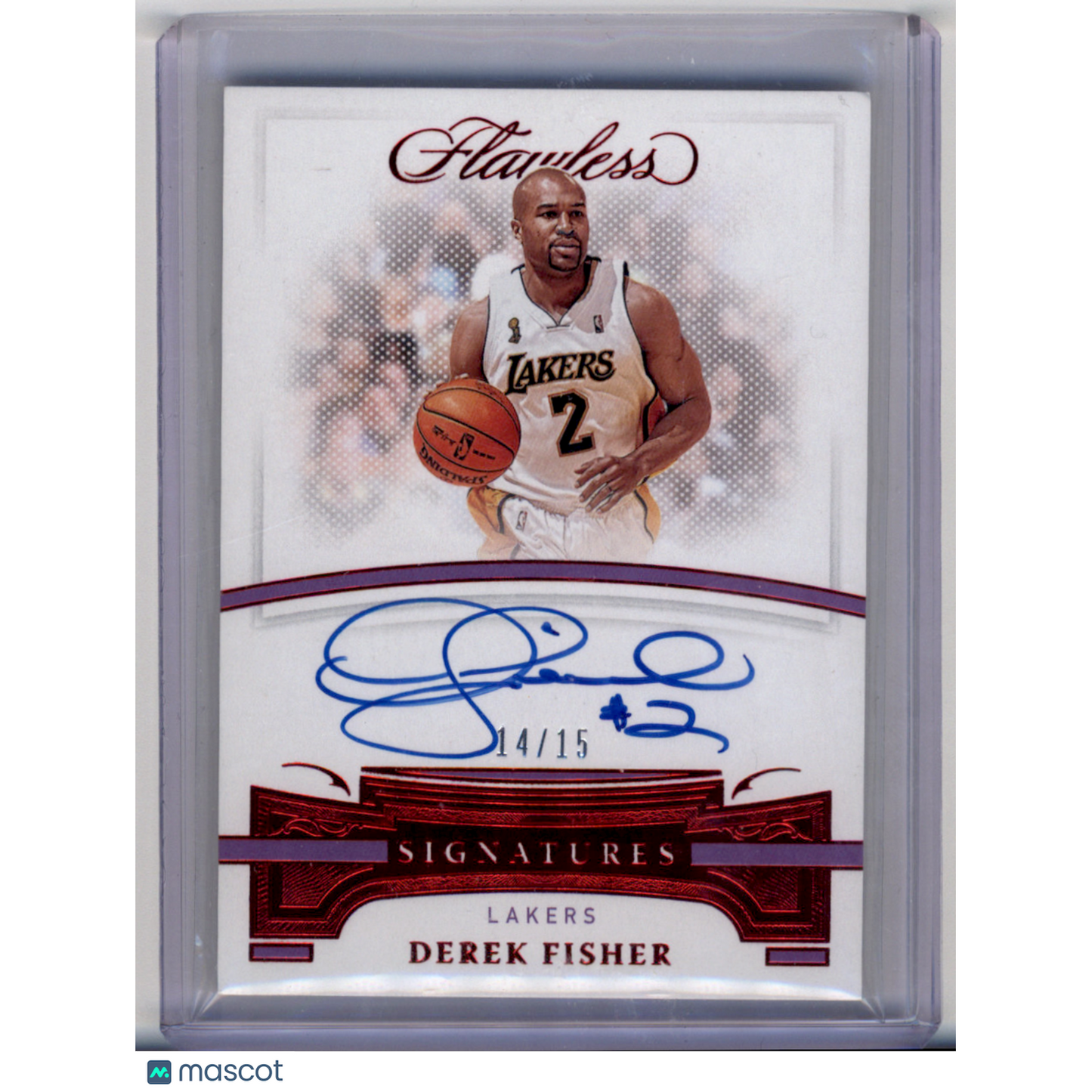 2021 Panini Flawless Signatures Derek Fisher #AUT-DFS /15