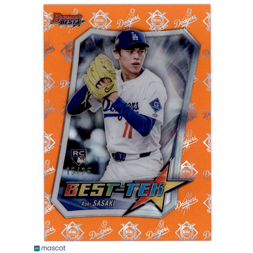 2025 Bowman's Best Best-Tek Roki Sasaki #BT-23 Orange /25