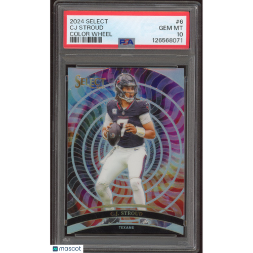 2024 Panini Select Color Wheel CJ Stroud #6 PSA 10