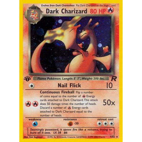 Dark Charizard (4) (4) 004 [Team Rocket]  - 1st Edition Holofoil
