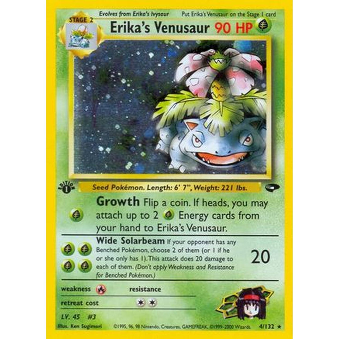 Erika's Venusaur 004 [Gym Challenge]  - 1st Edition Holofoil