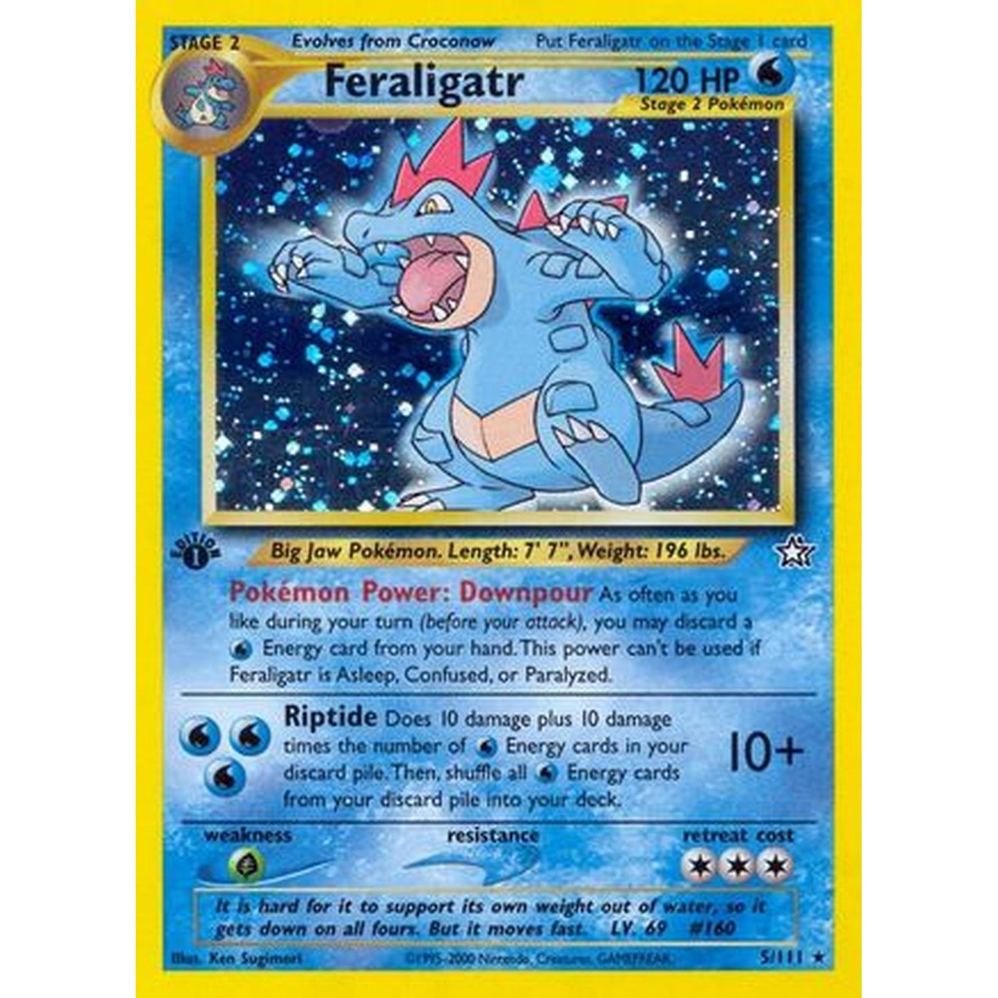 Feraligatr (5)/111 [Neo Genesis]  - 1st Edition Holofoil