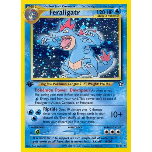 Feraligatr (5)/111 [Neo Genesis]  - 1st Edition Holofoil