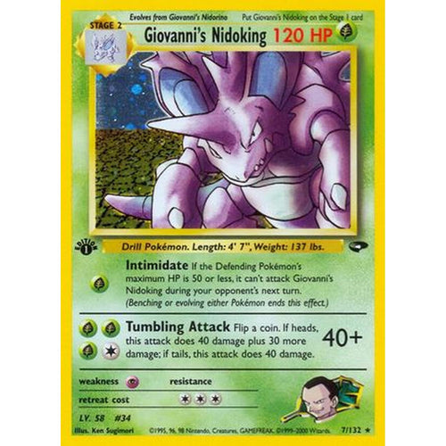 Giovanni's Nidoking 007 [Gym Challenge]  - 1st Edition Holofoil