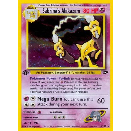 Sabrina's Alakazam 016 [Gym Challenge]  - 1st Edition Holofoil