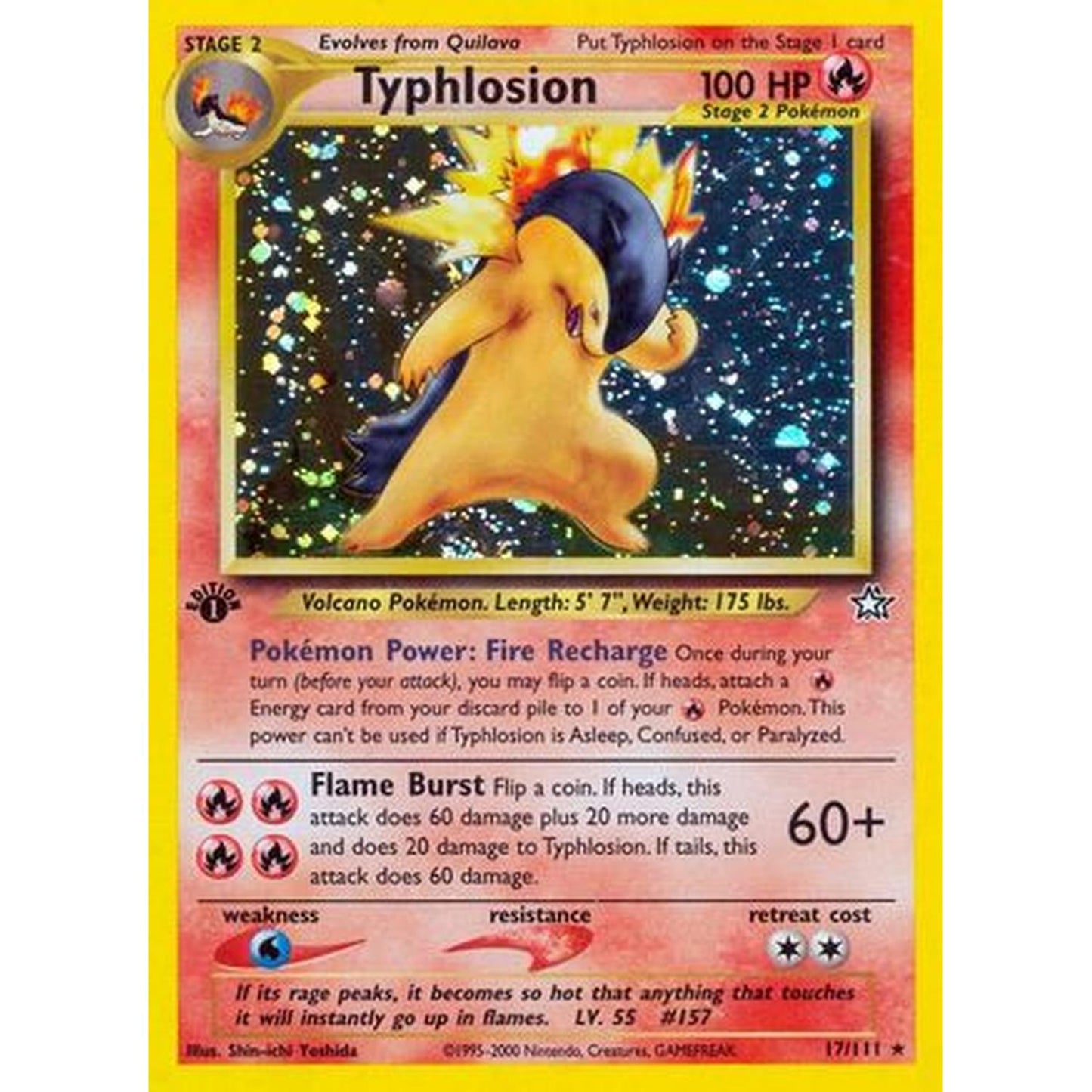 Typhlosion (17) (17) 017/111 [Neo Genesis]  - 1st Edition Holofoil