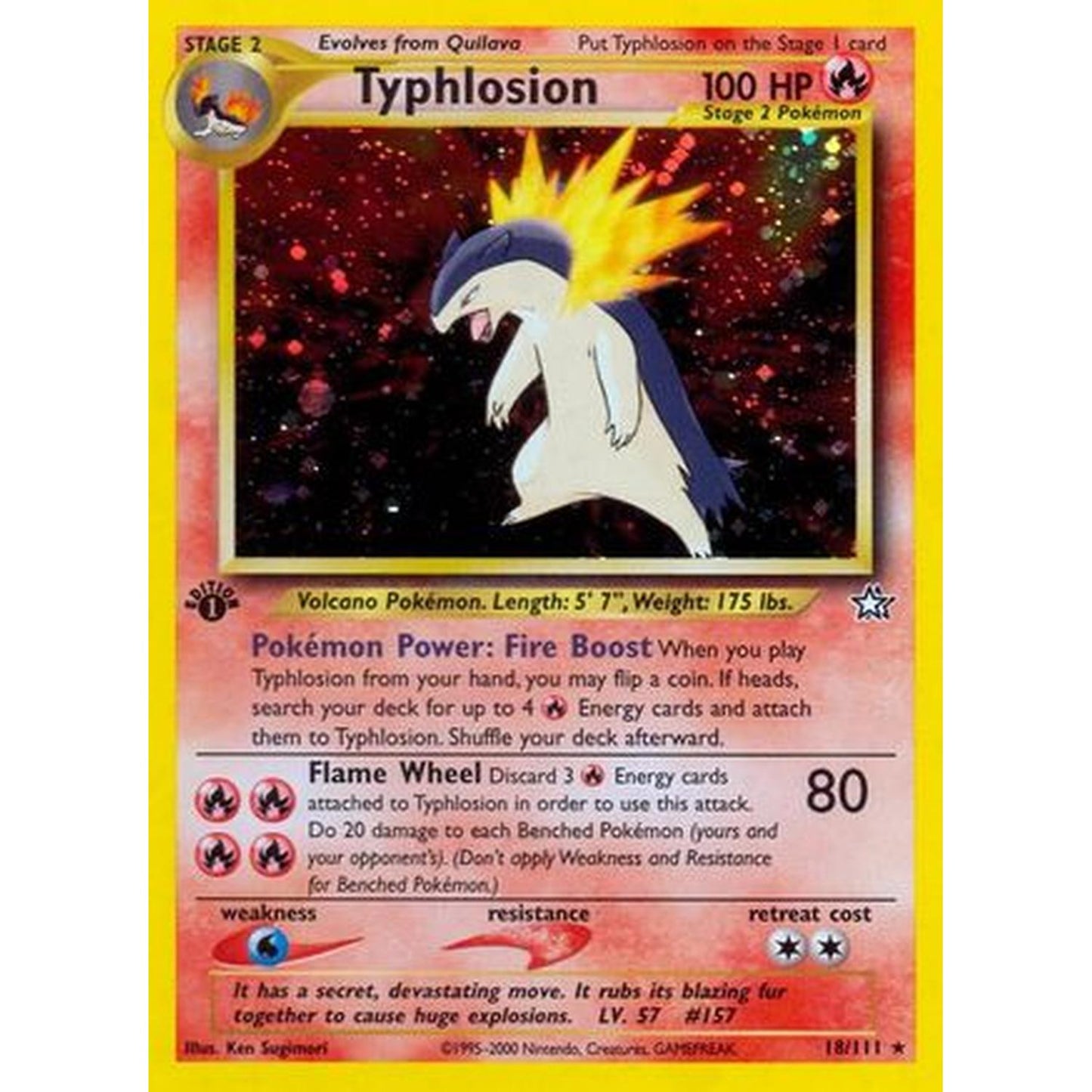 Typhlosion (18) [Neo Genesis]  - 1st Edition Holofoil