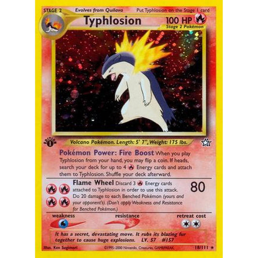 Typhlosion (18) [Neo Genesis]  - 1st Edition Holofoil