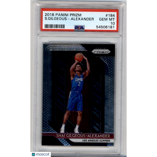 2018 Panini Prizm S. Gilgeous-Alexander #184 PSA 10