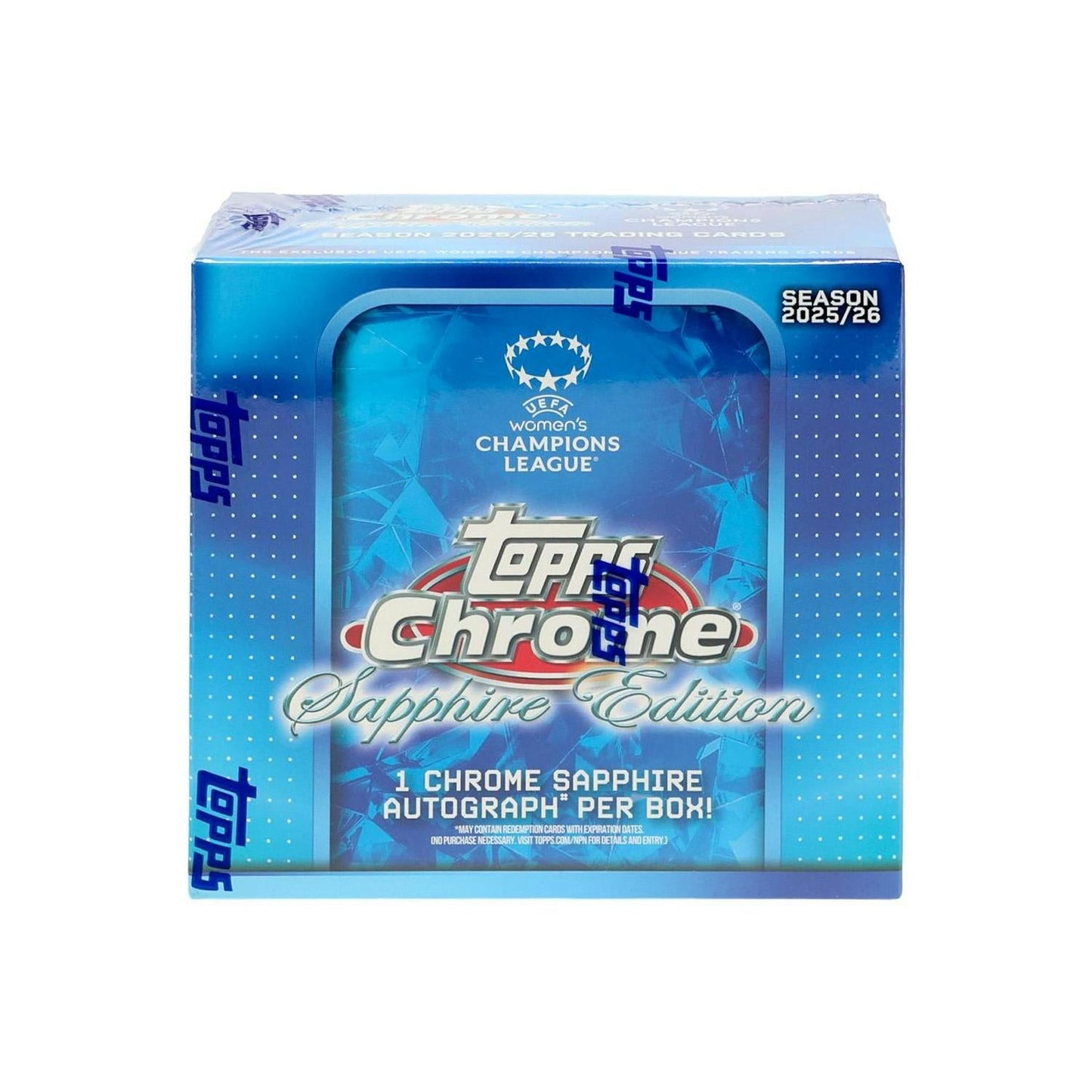 2025/26 Topps Chrome Women's UEFA Champions League Soccer Sapphire Edition Box