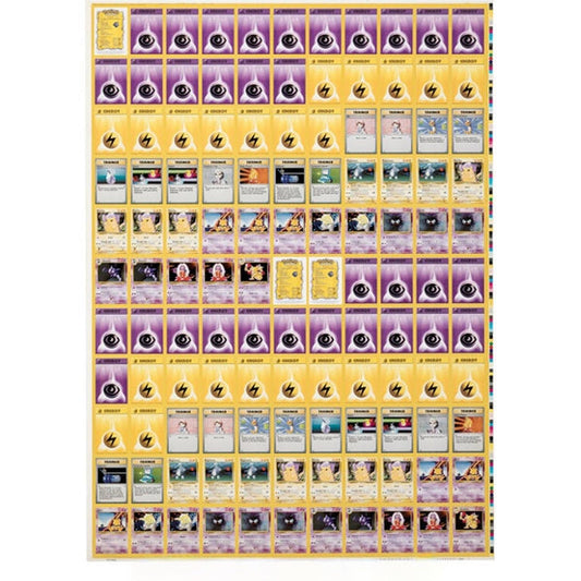 Pokemon: Base Set Zap! Theme Deck - Uncut Sheet
