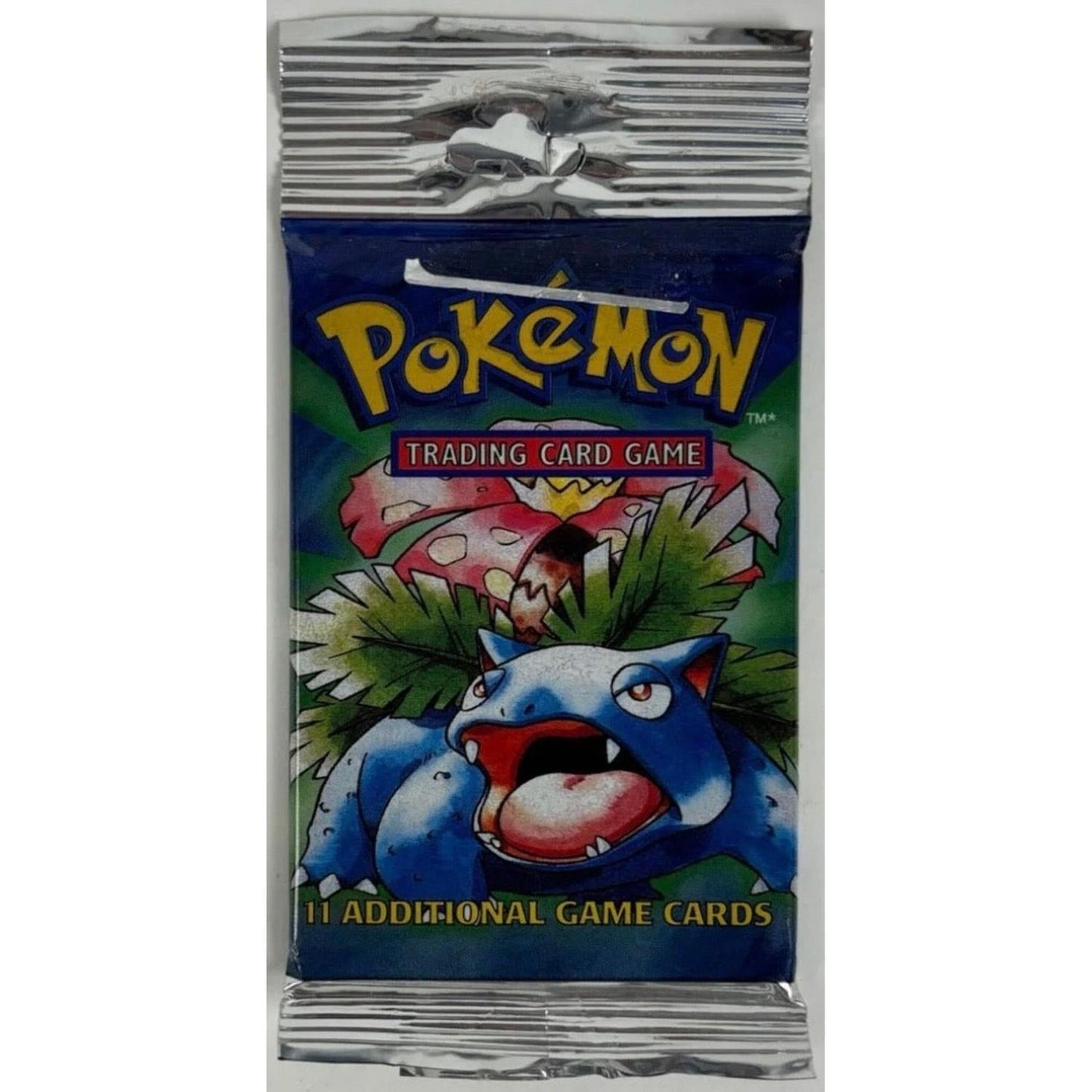 Pokemon: Sealed Base Set Booster Pack (Venusaur Art) Long Crimp