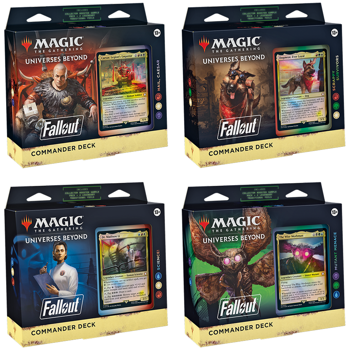 Magic the Gathering: Fallout Commander Deck Display [Set of 4]