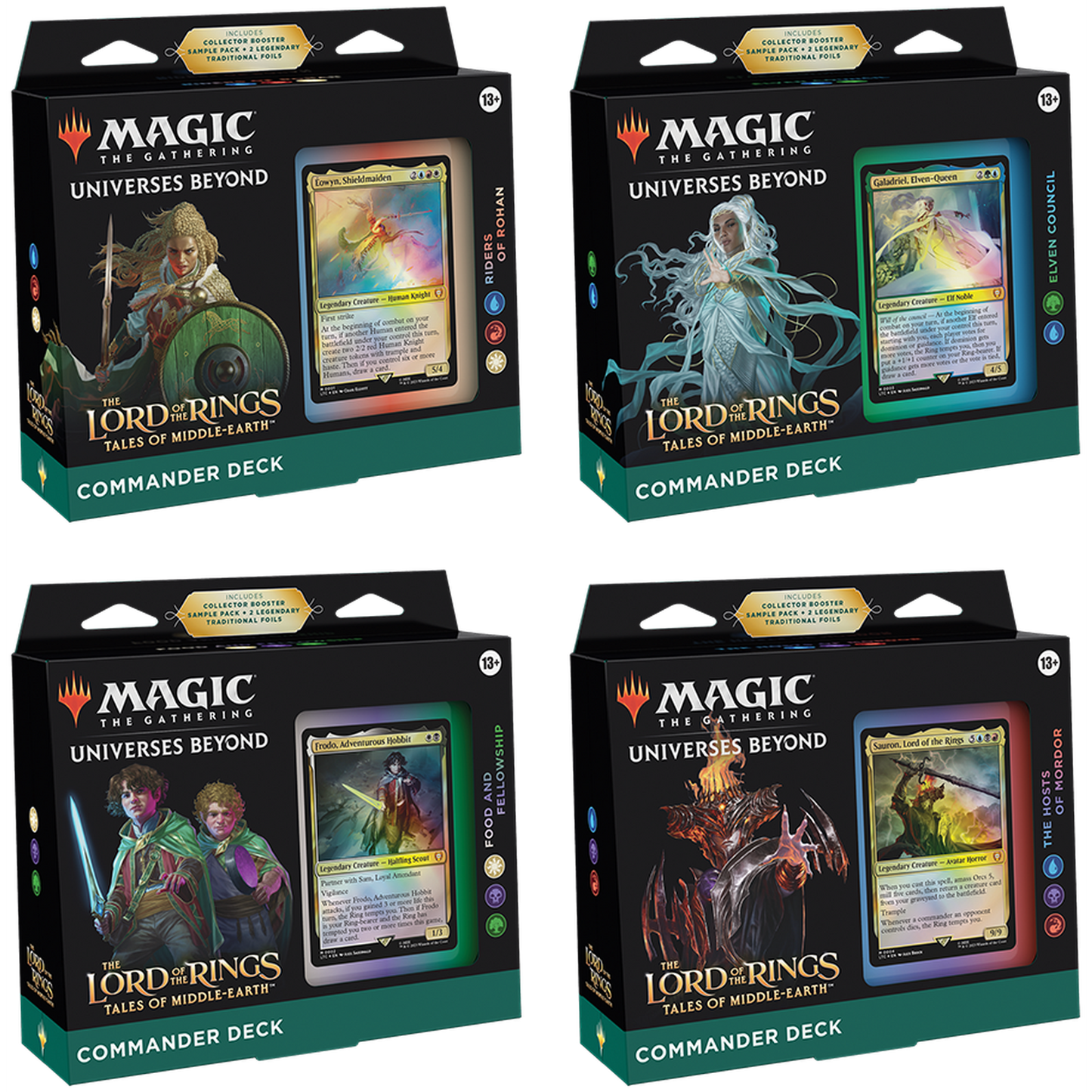 Magic the Gathering: The Lord of the Rings: Tales of Middle Earth: Commander Decks (Set of 4)
