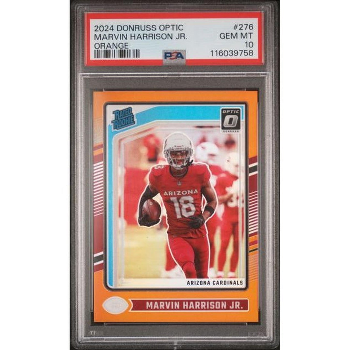 2024 Donruss Optic Marvin Harrison JR. Orange PSA 10