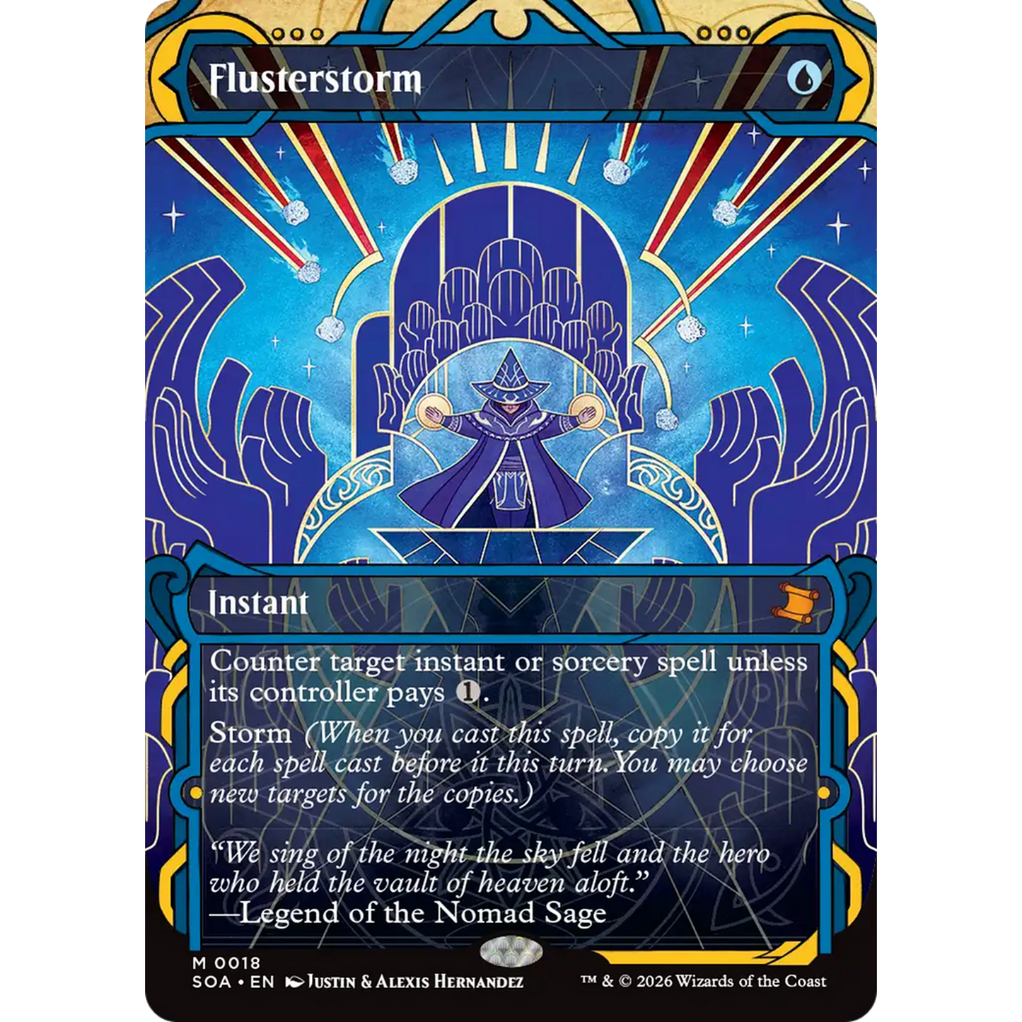 Flusterstorm (JP Alternate Art) (Silver Scroll Foil) [Secrets of Strixhaven: Mystical Archive] Foil