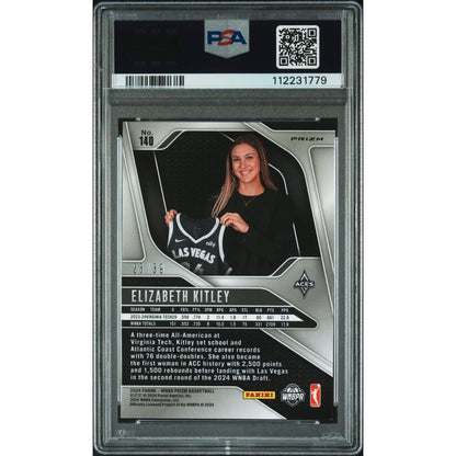 2024 Panini Prizm WNBA Elizabeth Kitley #140 Black Velocity PSA 9