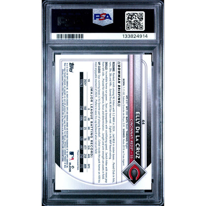 2025 Bowman Mega Box Chrome Elly De La Cruz #44 Black Refractor PSA 10