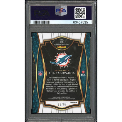 2020 Panini Select Tua Tagovailoa #145 Dragon Scale Prizm PSA 10