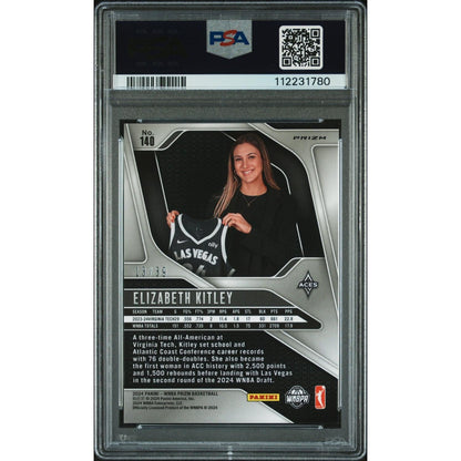 2024 Panini Prizm WNBA Elizabeth Kitley #140 Black Velocity PSA 8