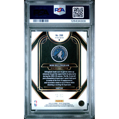 2024 Panini Select Rob Dillingham #288 Green Wave PSA 10