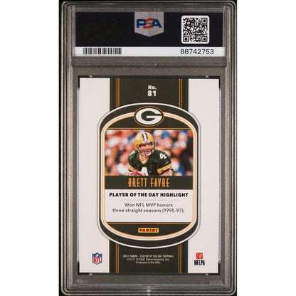 2021 Panini NFL Player Of The Day Brett Favre #81 Kaboom PSA 9