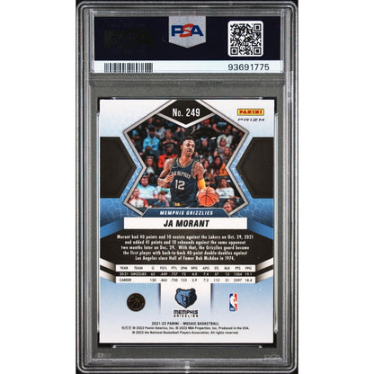 2021 Panini Mosaic Ja Morant #249 Peacock Choice PSA 10