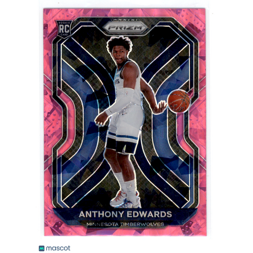2021 Panini Prizm Anthony Edwards #258 Pink Ice
