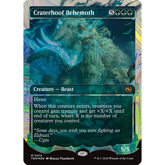 Craterhoof Behemoth (Showcase) (Halo Foil) (Showcase) [Tarkir: Dragonstorm] Foil