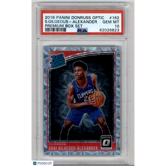 2018 Panini Donruss Optic S. Gilgeous-Alexander #162 Premium Box Set PSA 10